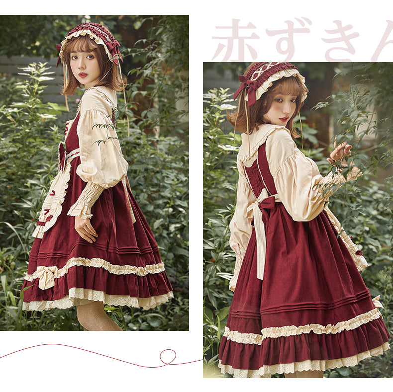 JSK & Cape♥ Ready to Ship♥Little Red Riding Hood ♥ Sweet Lolita dress