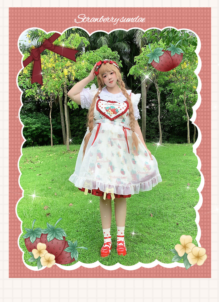JSK Dress♥Ready to Ship♥ Strawberry Sundae ♥Sweet Lolita Dress