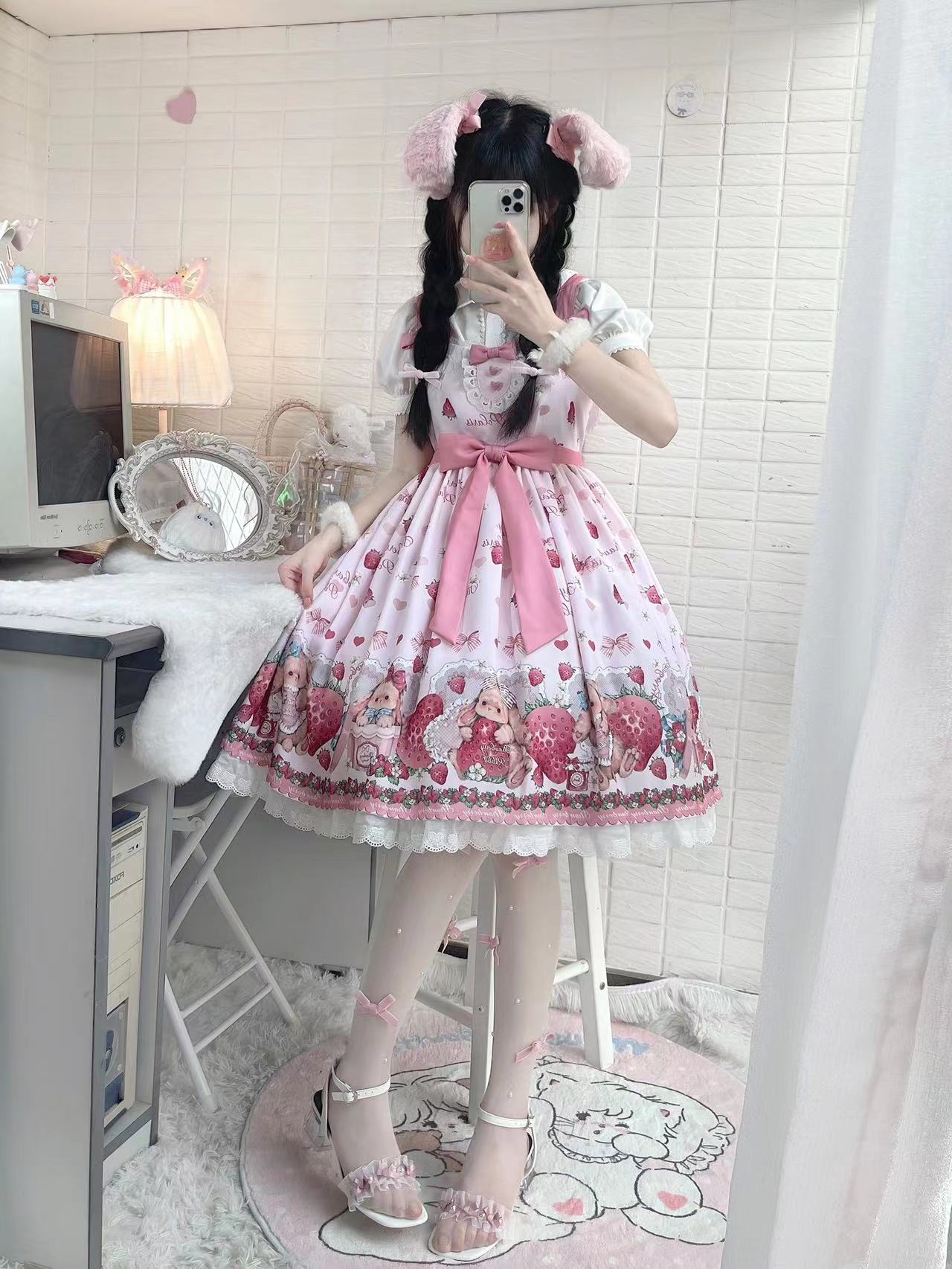 JSK♥Ready to Ship♥Rabbit Berry Gift Box ♥Sweet Lolita Dress