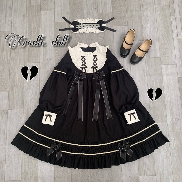 OP♥ Ready to Ship♥Cradle Doll Sweet Lolita Dress OP