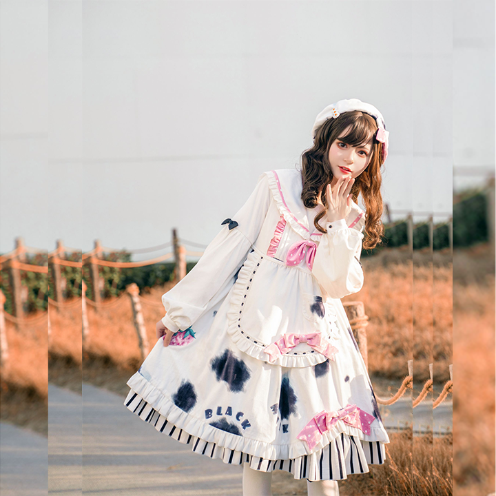 OP♥ Ready to Ship♥Strawberry Cow ♥Sweet Lolita Dress OP