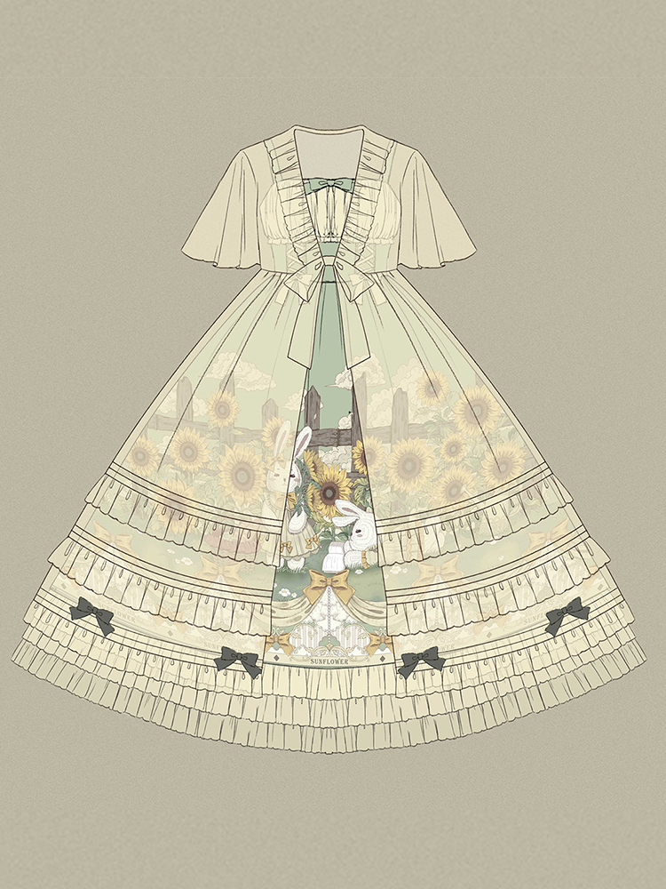 JSK & Lace Overall ♥Ready to Ship♥Sunflower Story♥Sweet Lolita Dress