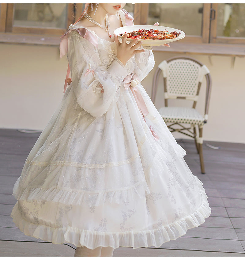 OP♥Ready to Ship♥White Rose♥Classic Lolita Dress