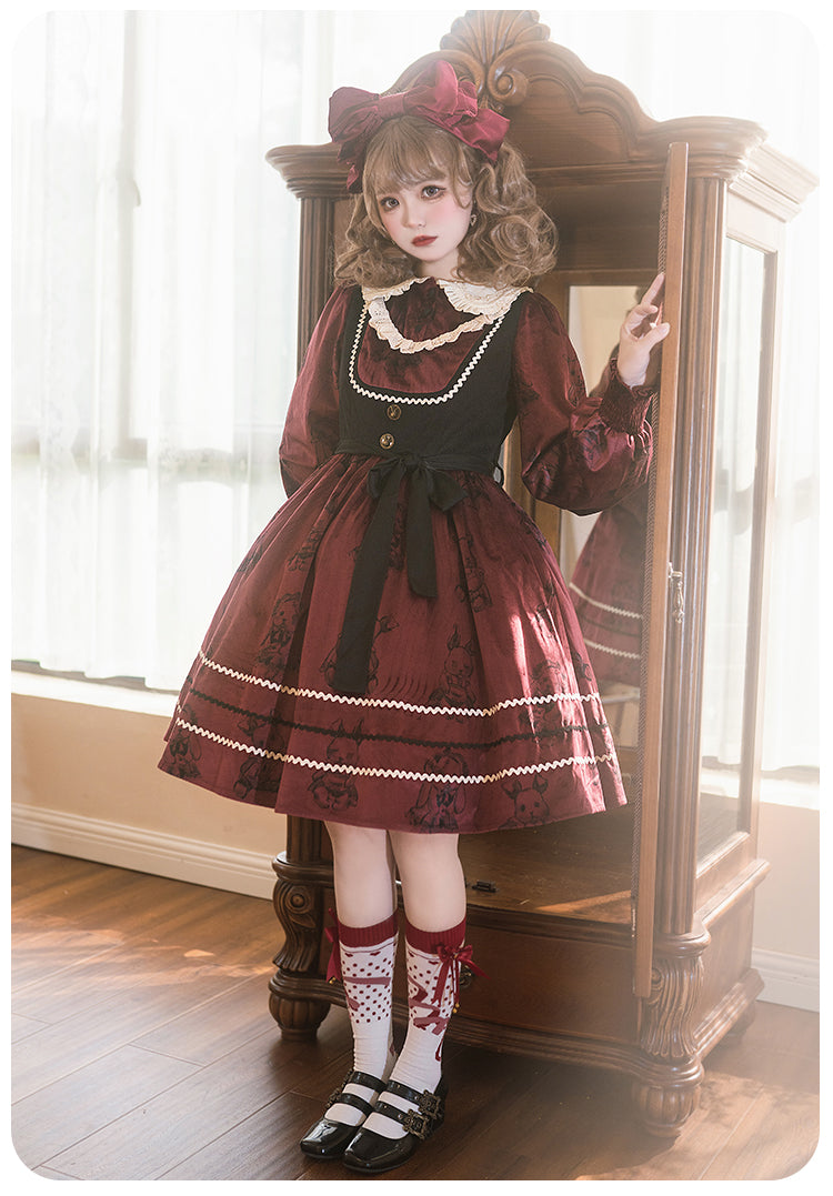 OP/ JSK♥ Ready to Ship♥Puppet Rabbit♥Sweet Lolita Dress