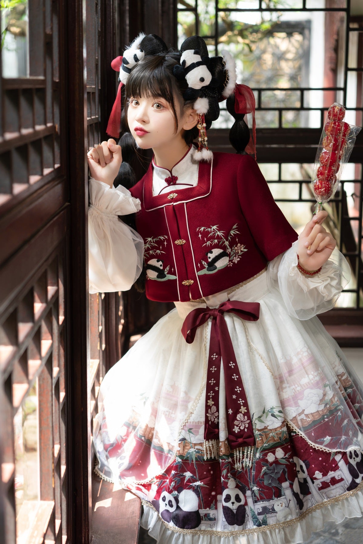 OP &Coat ♥Ready to Ship♥Chinese Character Panda♥Sweet Lolita Dress