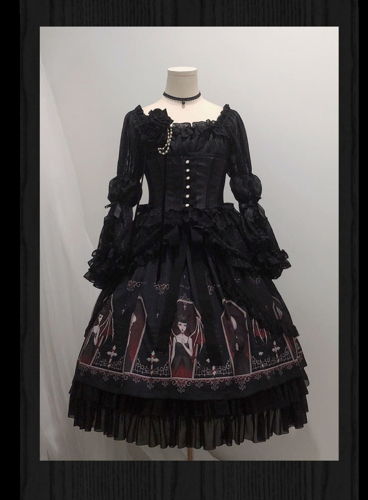 JSK Dress♥Ready to Ship♥Whisper of Night♥Gothic Lolita Dress