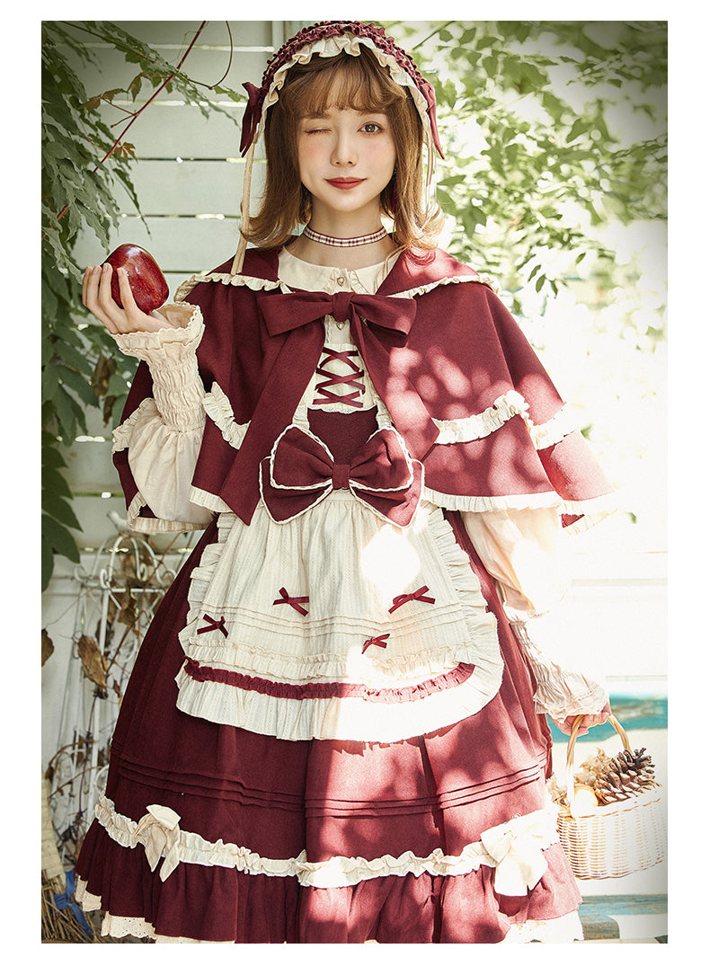 JSK & Cape♥ Ready to Ship♥Little Red Riding Hood ♥ Sweet Lolita dress