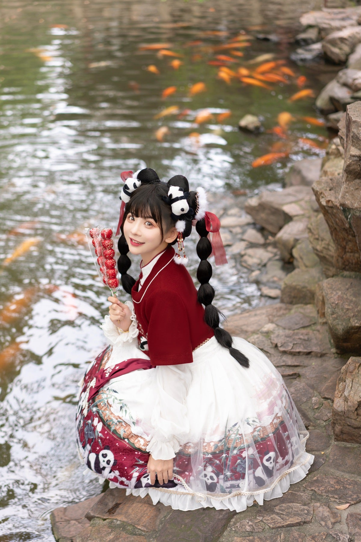 OP &Coat ♥Ready to Ship♥Chinese Character Panda♥Sweet Lolita Dress