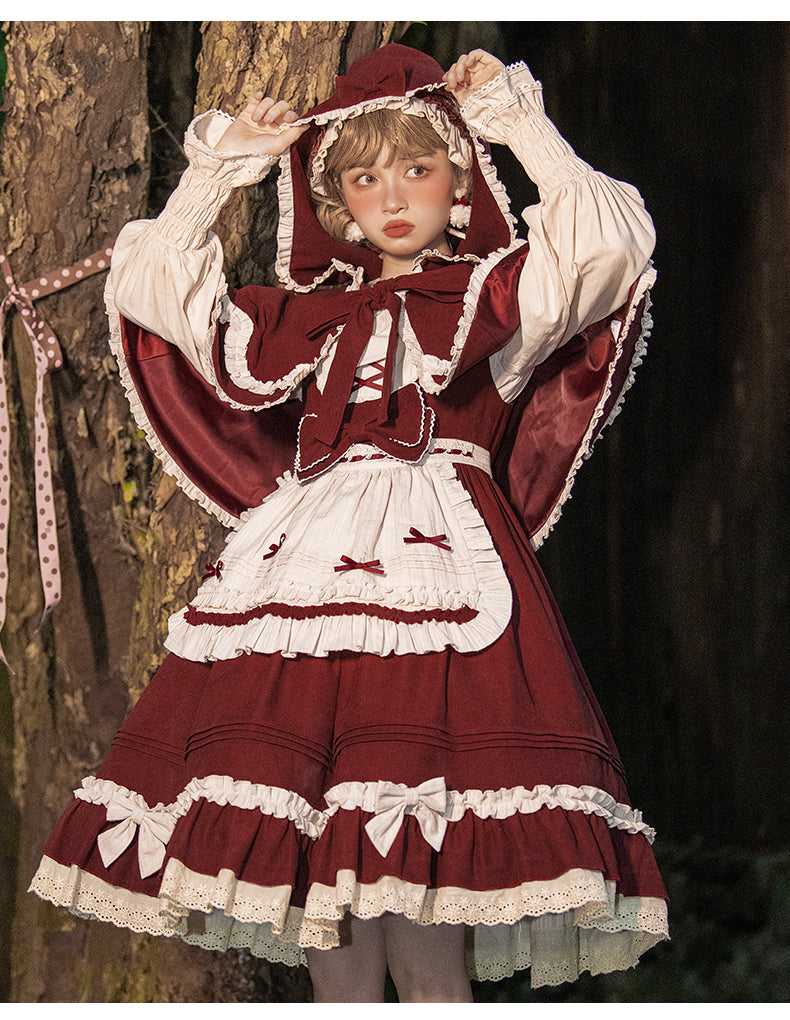 JSK & Cape♥ Ready to Ship♥Little Red Riding Hood ♥ Sweet Lolita dress