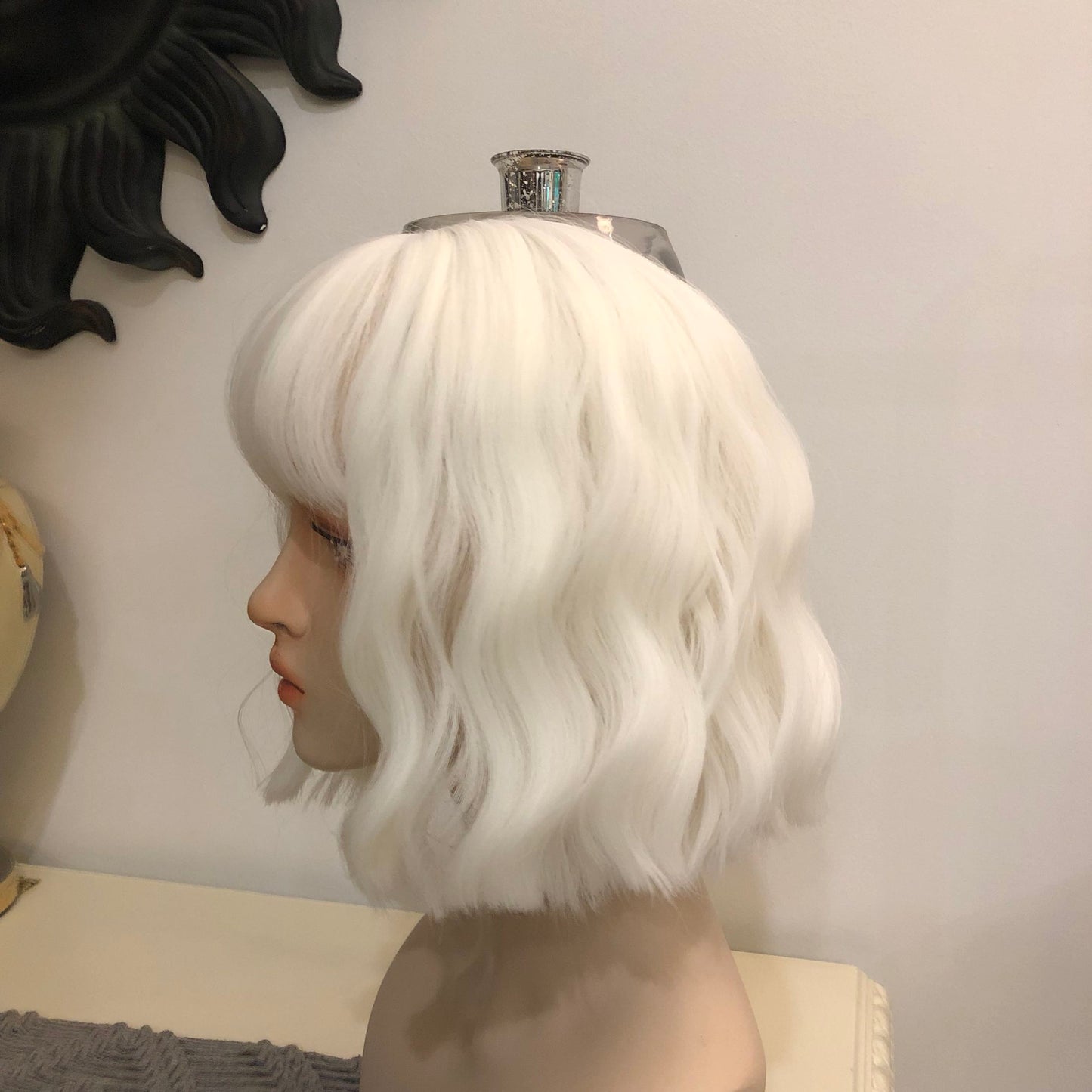 White Short Wig
