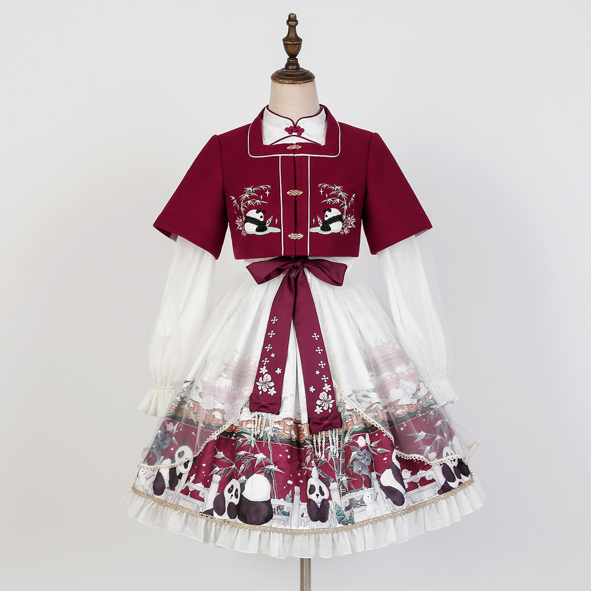OP &Coat ♥Ready to Ship♥Chinese Character Panda♥Sweet Lolita Dress