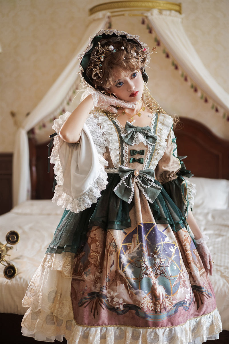 OP ♥Ready to Ship♥Deer God Carols♥Lolita Dress