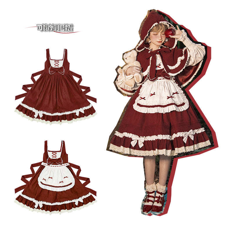 JSK & Cape♥ Ready to Ship♥Little Red Riding Hood ♥ Sweet Lolita dress