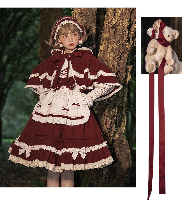 JSK & Cape♥ Ready to Ship♥Little Red Riding Hood ♥ Sweet Lolita dress