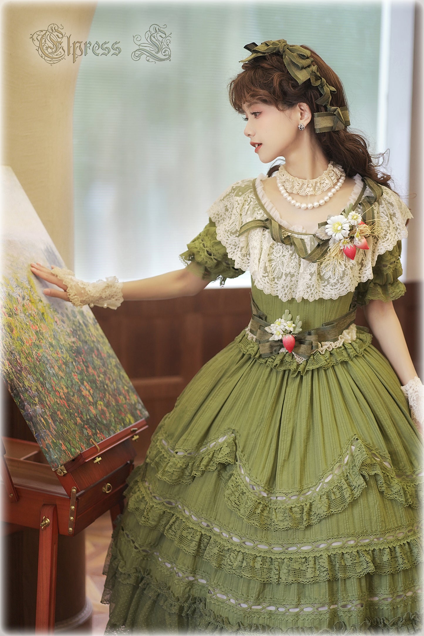 OP Dress Full Set♥Pre-order 3 months♥ Xingxiang Green Color ♥Sweet Lolita Dress