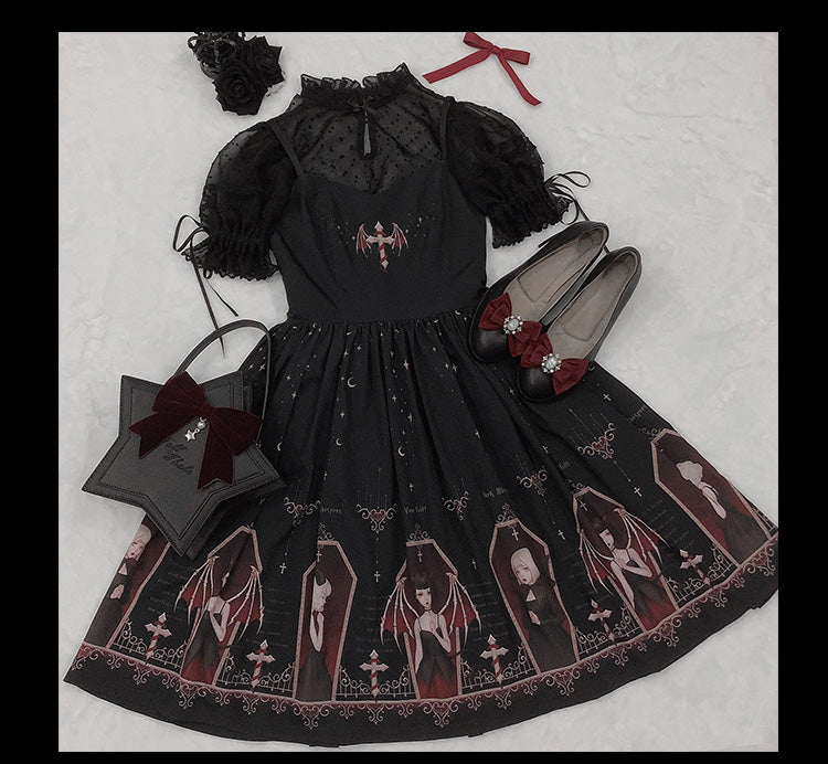 JSK Dress♥Ready to Ship♥Whisper of Night♥Gothic Lolita Dress