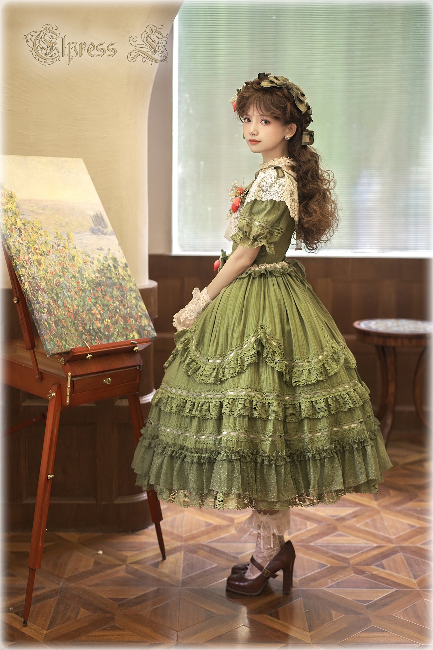 OP Dress Full Set♥Pre-order 3 months♥ Xingxiang Green Color ♥Sweet Lolita Dress