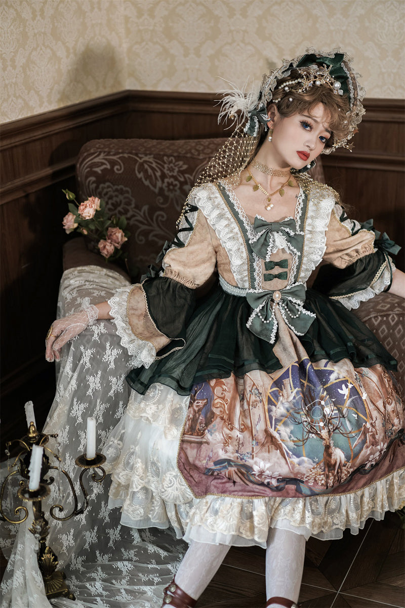 OP ♥Ready to Ship♥Deer God Carols♥Lolita Dress