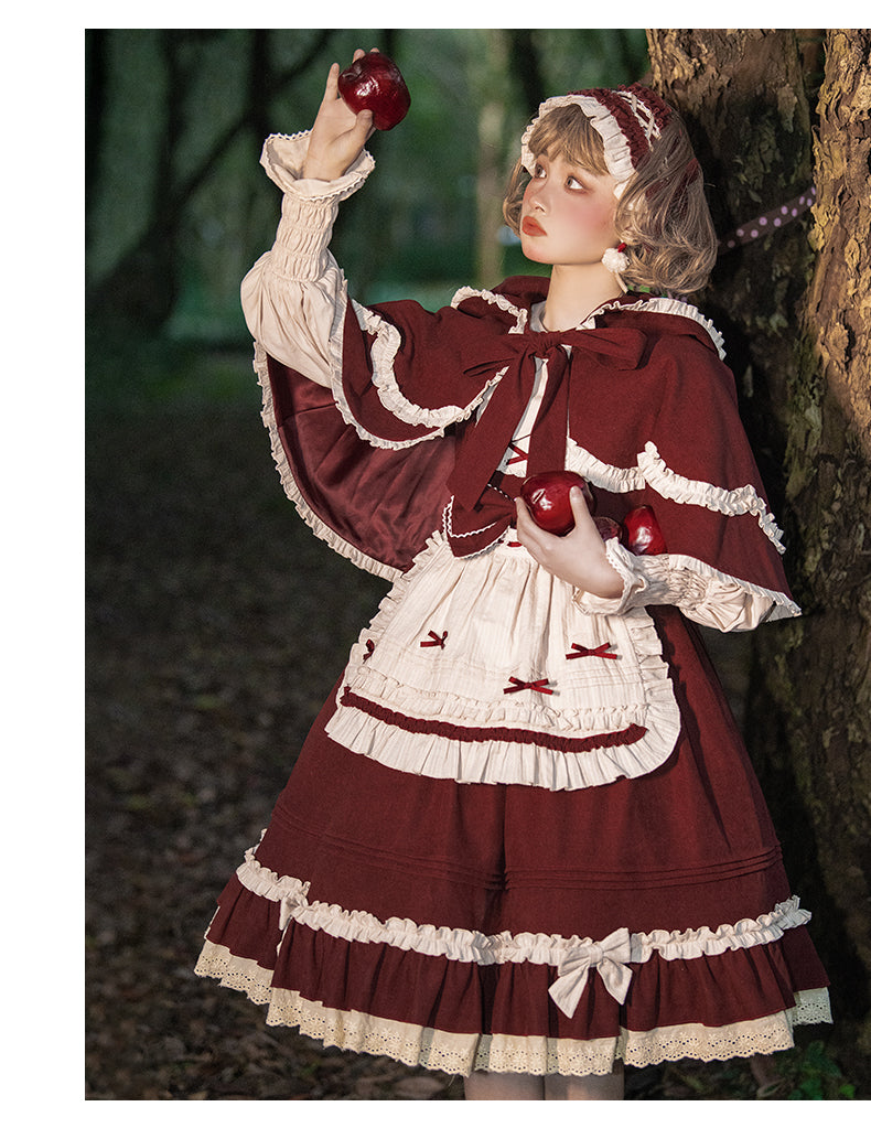 JSK & Cape♥ Ready to Ship♥Little Red Riding Hood ♥ Sweet Lolita dress