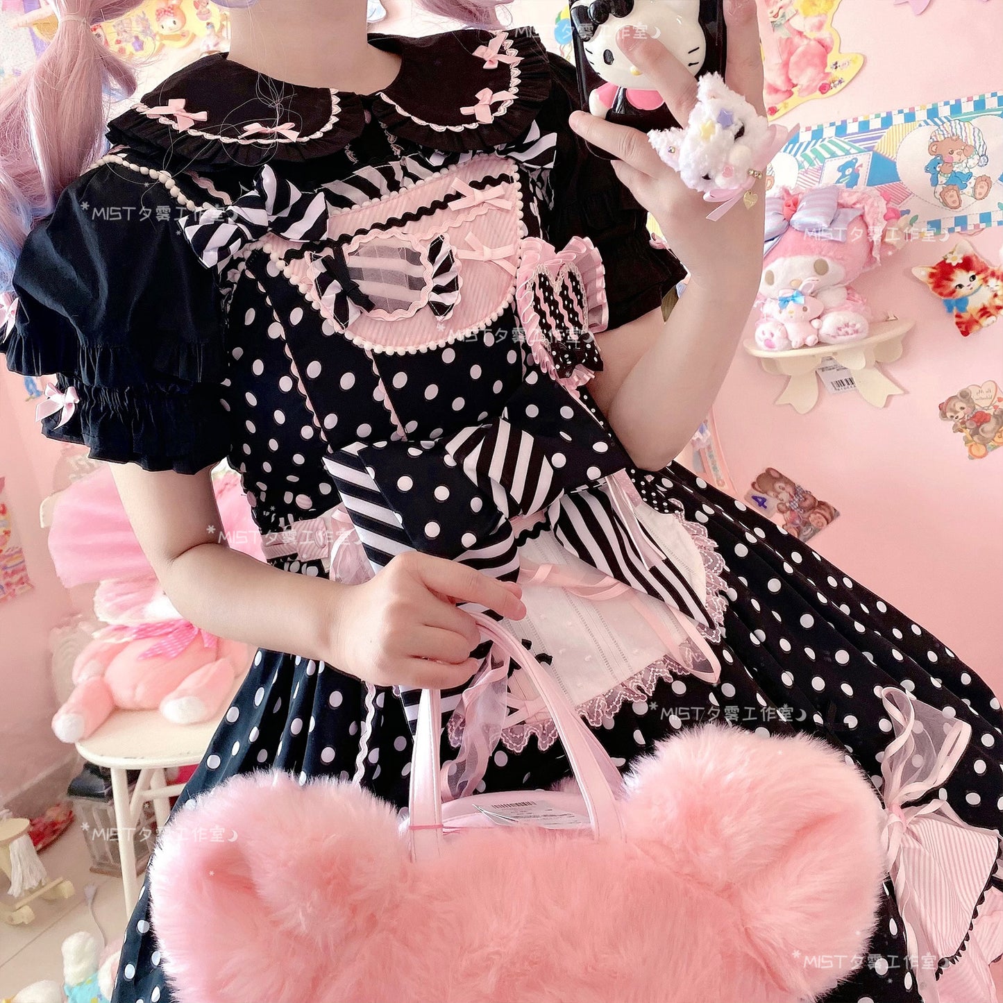 8 Clours Sweet Bubble Sleeve Blouse By Mist Studio