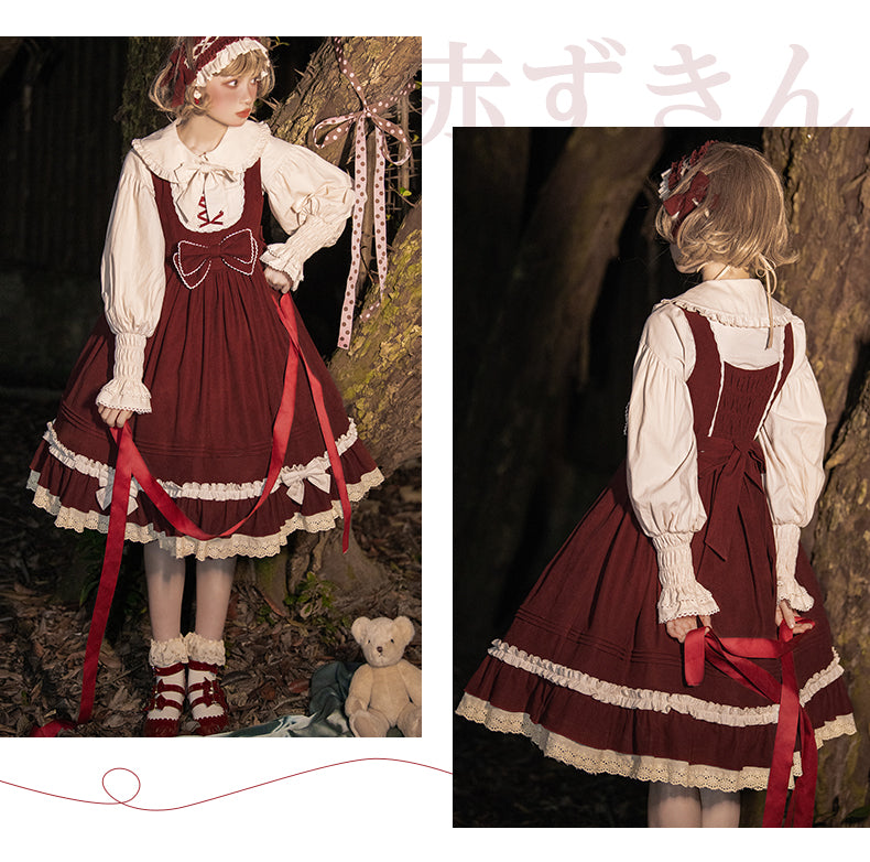 JSK & Cape♥ Ready to Ship♥Little Red Riding Hood ♥ Sweet Lolita dress