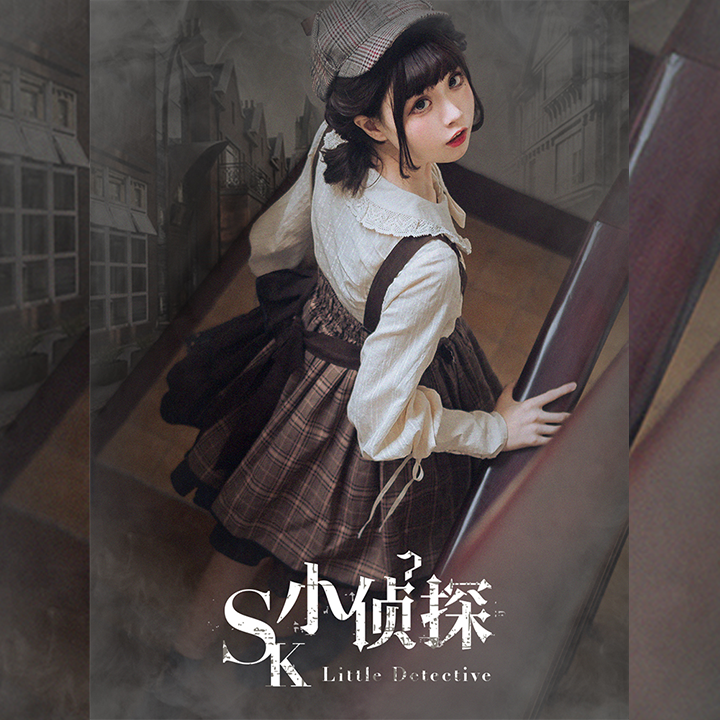 SK♥ Ready to Ship♥Vanilla Latte Little Detective♥ Classic Lolita Dress