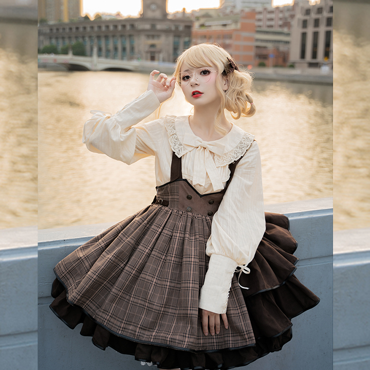 SK♥ Ready to Ship♥Vanilla Latte Little Detective♥ Classic Lolita Dress
