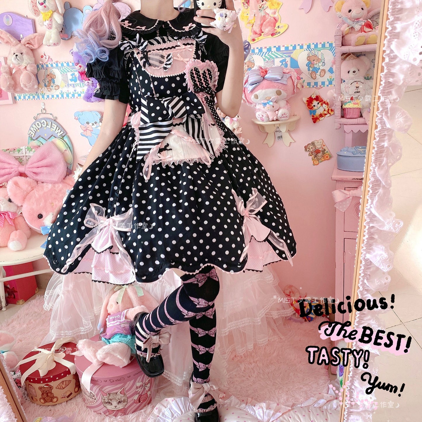 8 Clours Sweet Bubble Sleeve Blouse By Mist Studio