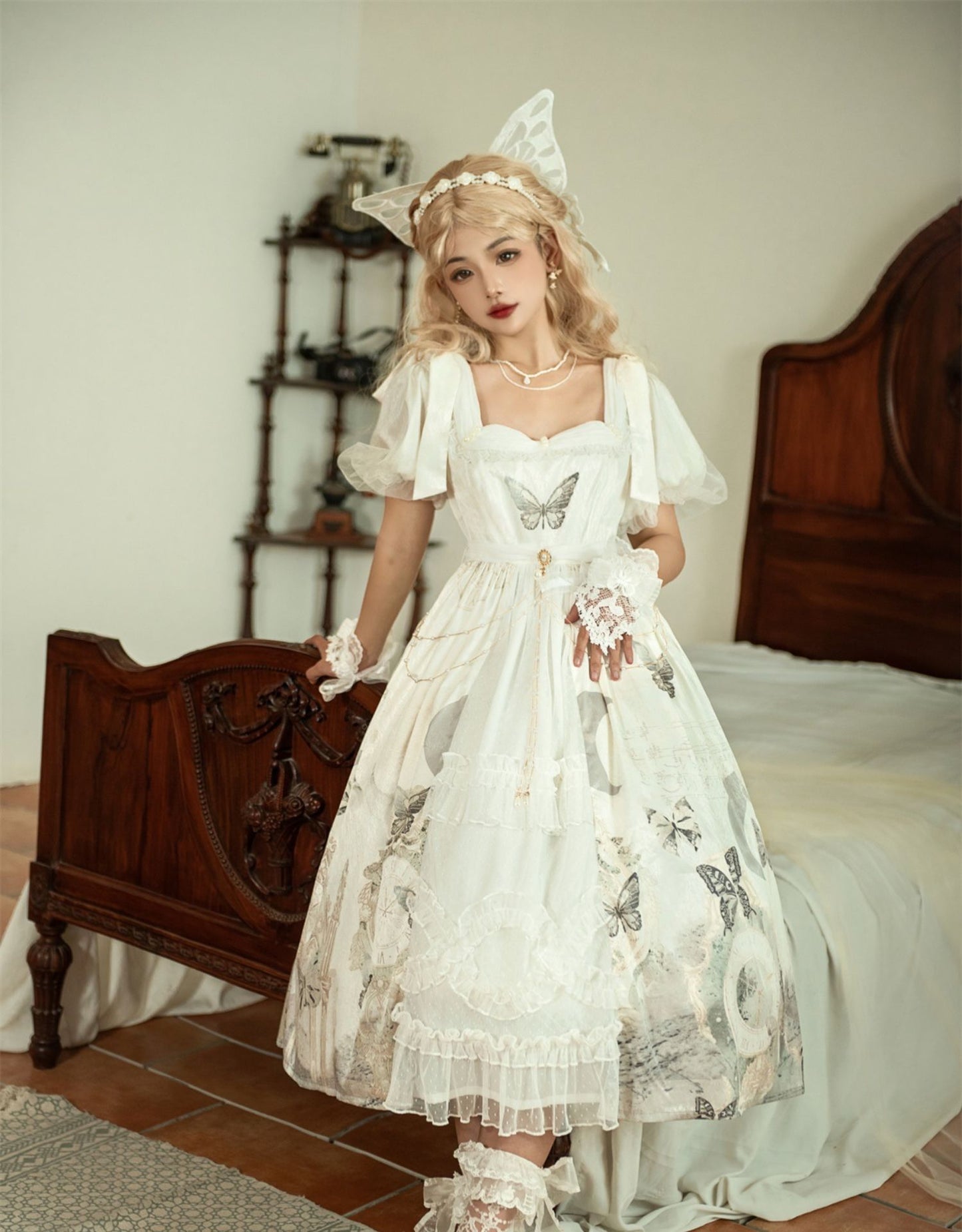 OP ♥Ready to Ship♥The Clock and Butterfly♥Lolita Dress