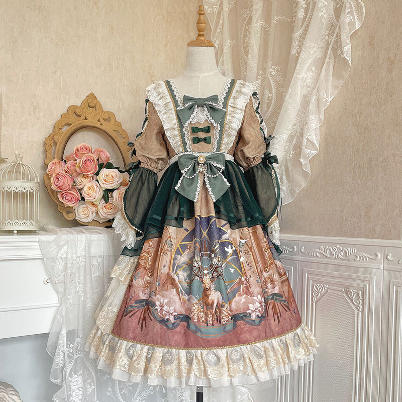 OP ♥Ready to Ship♥Deer God Carols♥Lolita Dress