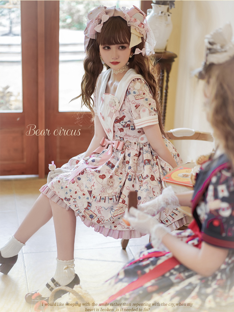 OP♥Ready to Ship♥Bear Circus♥Sweet Lolita Dress