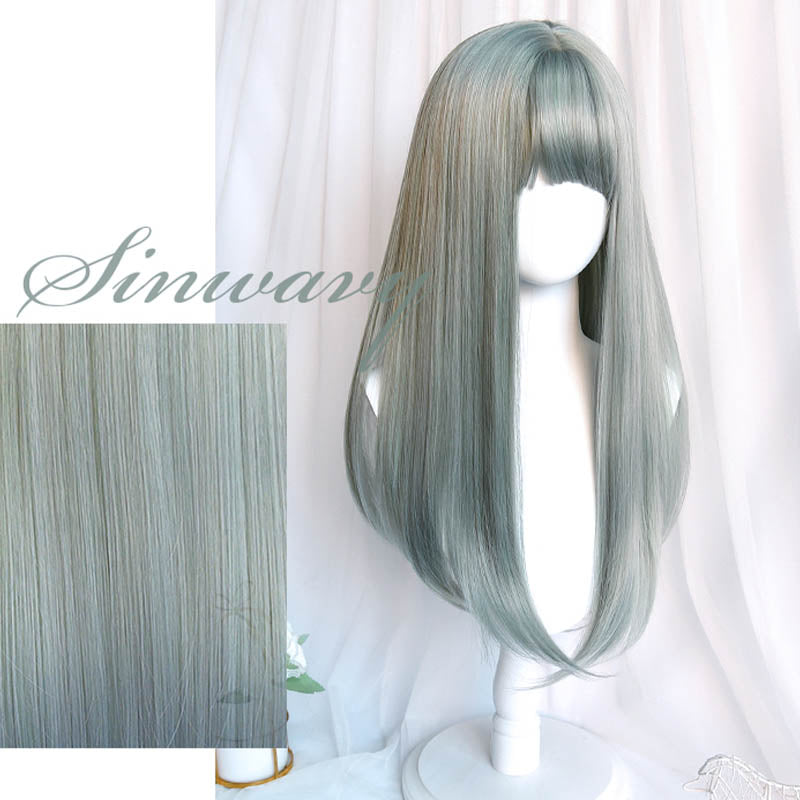 Elfin Mint Green Mid-length Straight Lolita Wig