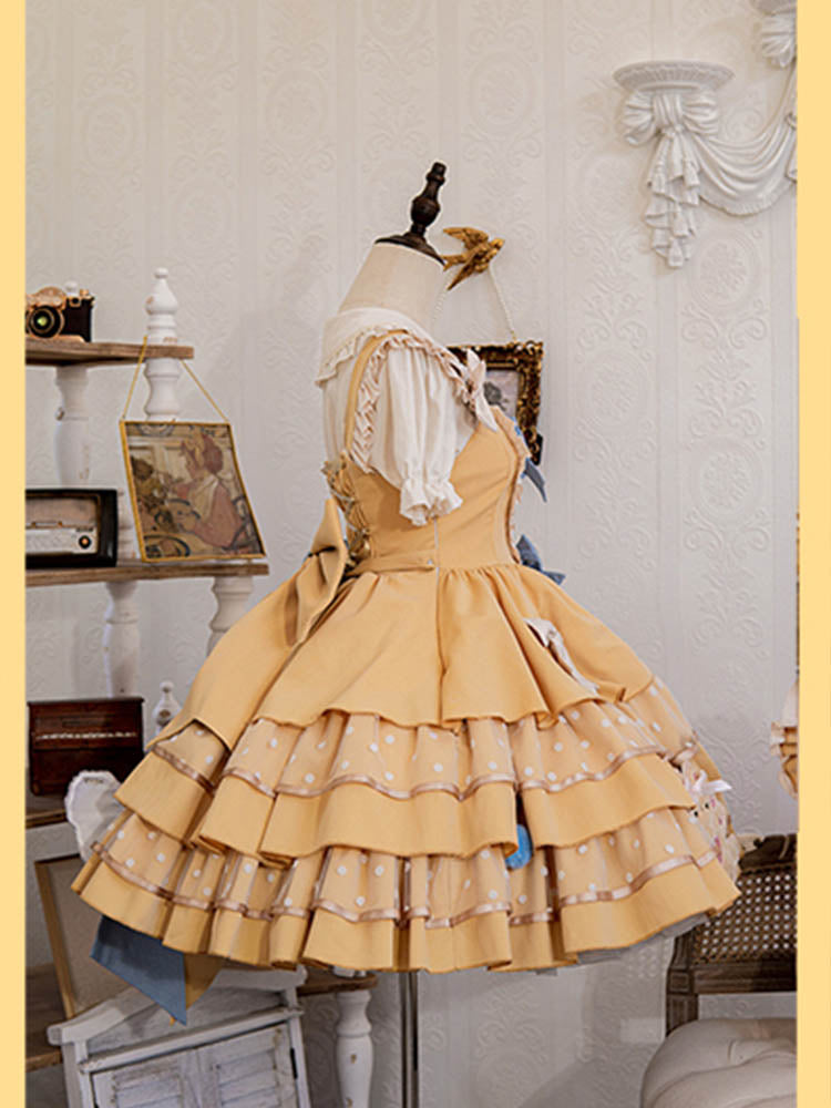 JSK Dress♥Ready to Ship♥ Cheese Bear ♥Sweet Lolita Dress