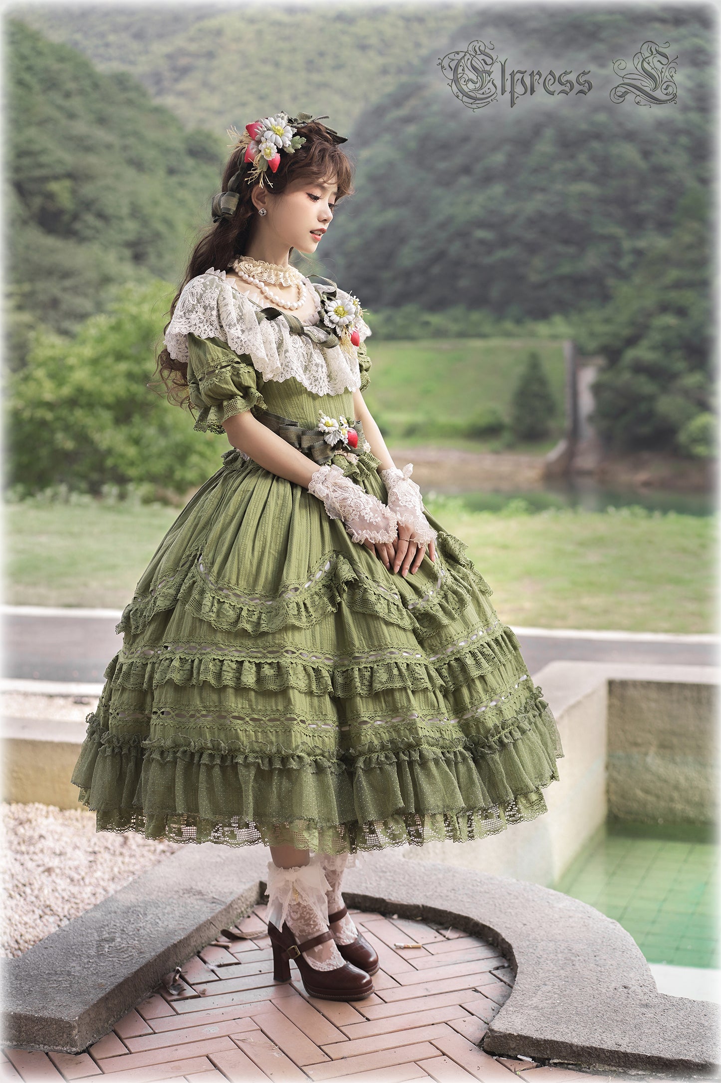 OP Dress Full Set♥Pre-order 3 months♥ Xingxiang Green Color ♥Sweet Lolita Dress
