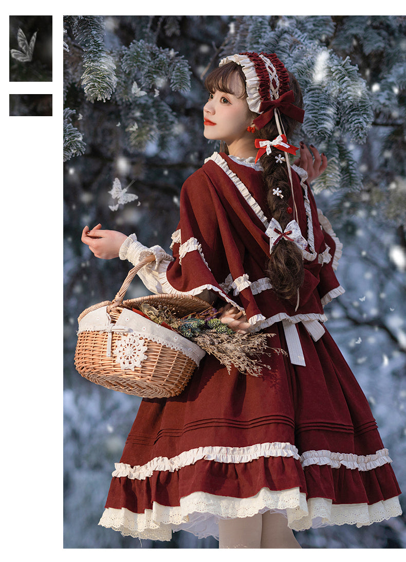 JSK & Cape♥ Ready to Ship♥Little Red Riding Hood ♥ Sweet Lolita dress