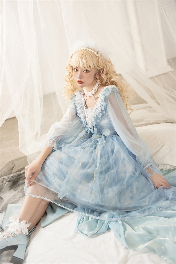 OP♥Ready to Ship♥Planet Butterfly♥Sweet Lolita Dress