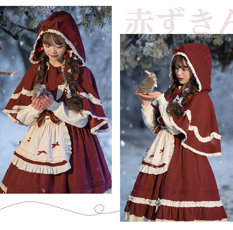 JSK & Cape♥ Ready to Ship♥Little Red Riding Hood ♥ Sweet Lolita dress