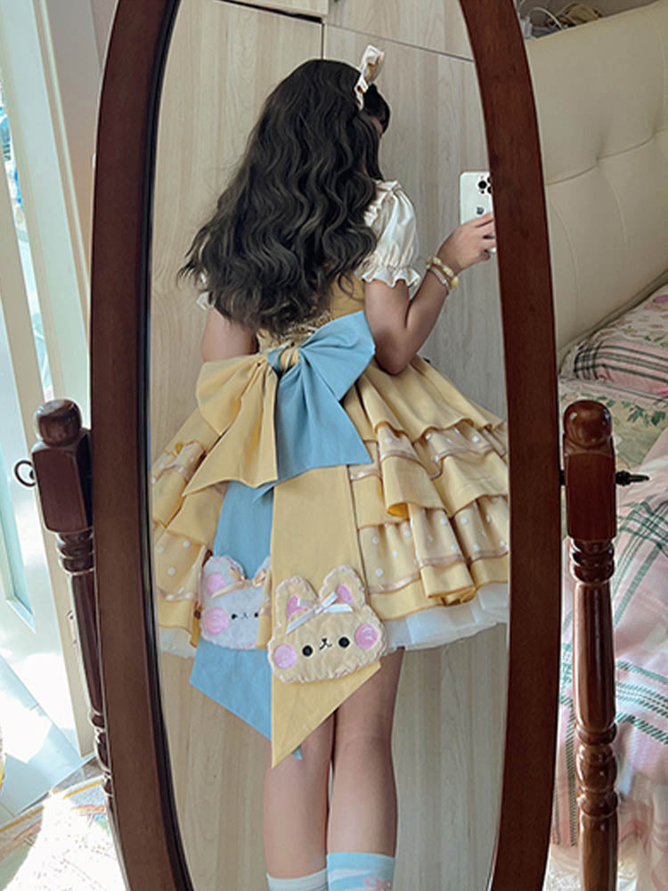 JSK Dress♥Ready to Ship♥ Cheese Bear ♥Sweet Lolita Dress