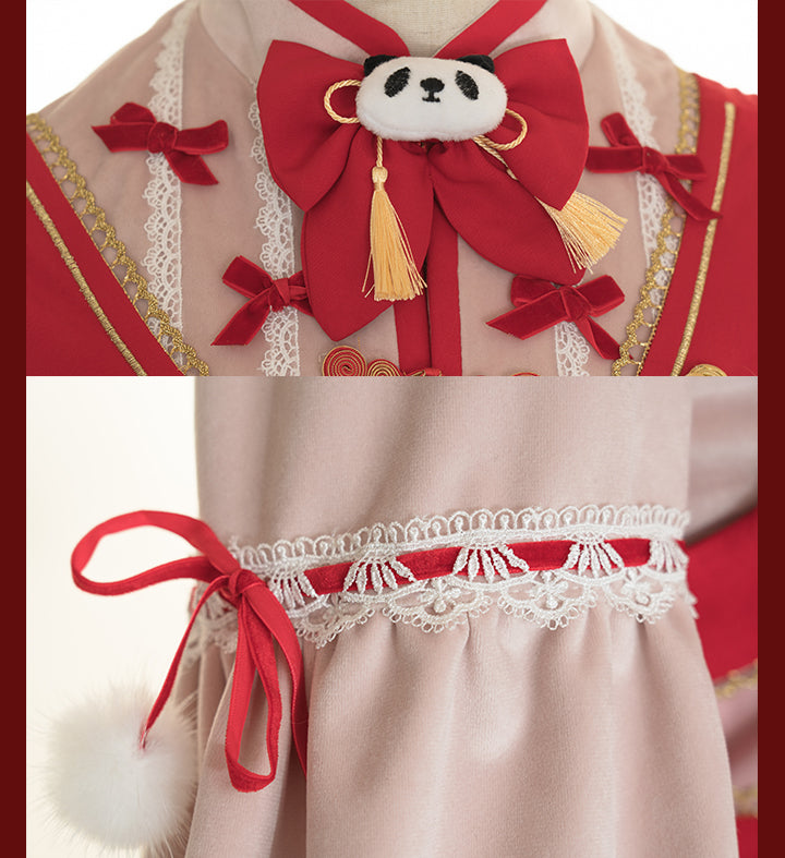 JSK Full Set♥Ready to Ship♥Red Panda ♥Chinese Style Lolita Dress