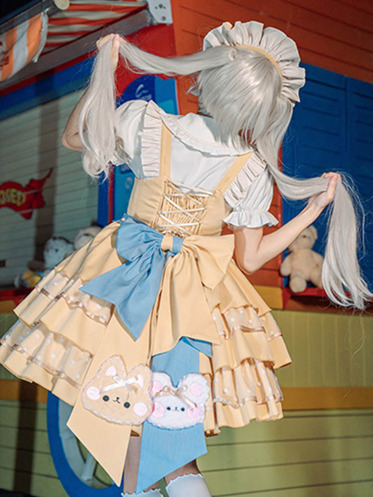 JSK Dress♥Ready to Ship♥ Cheese Bear ♥Sweet Lolita Dress