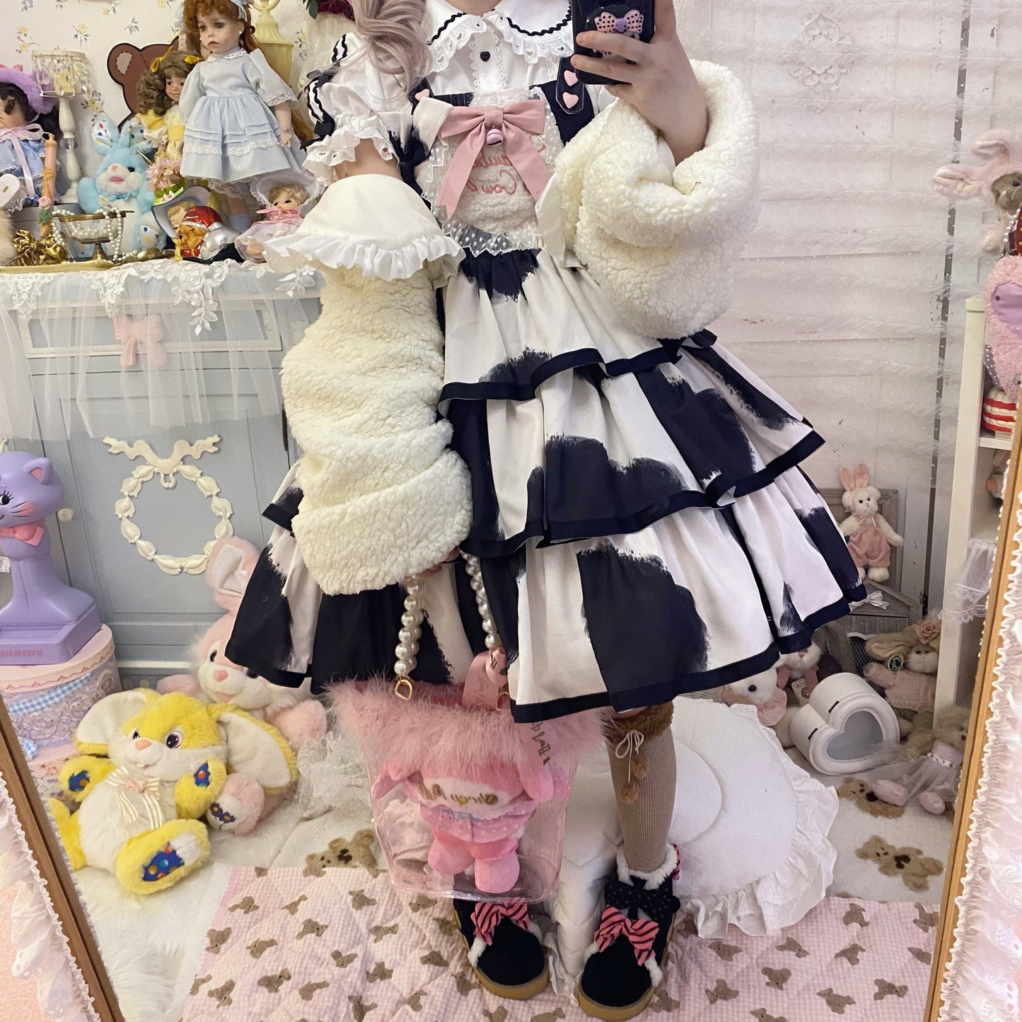 JSK Dress♥Pre-order 3 weeks♥ Strawberry Cow♥Sweet Lolita Dress