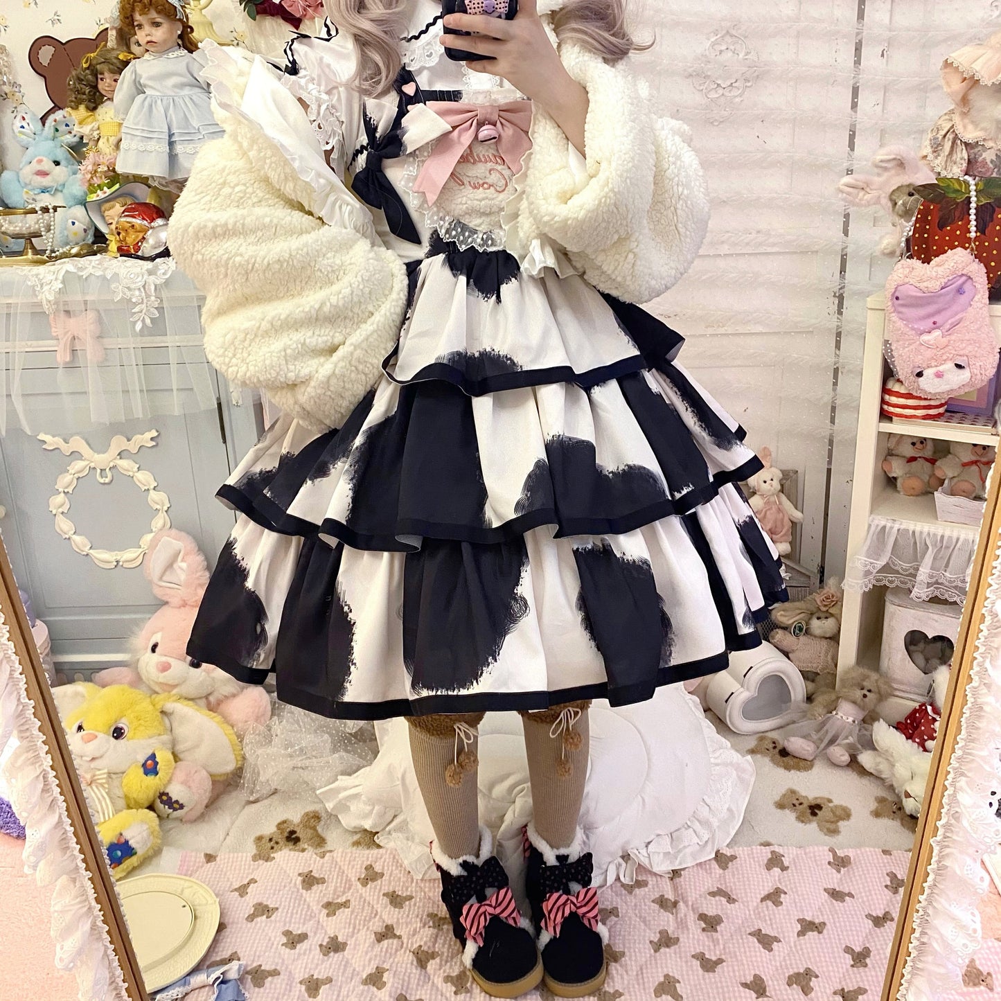 JSK Dress♥Pre-order 3 weeks♥ Strawberry Cow♥Sweet Lolita Dress