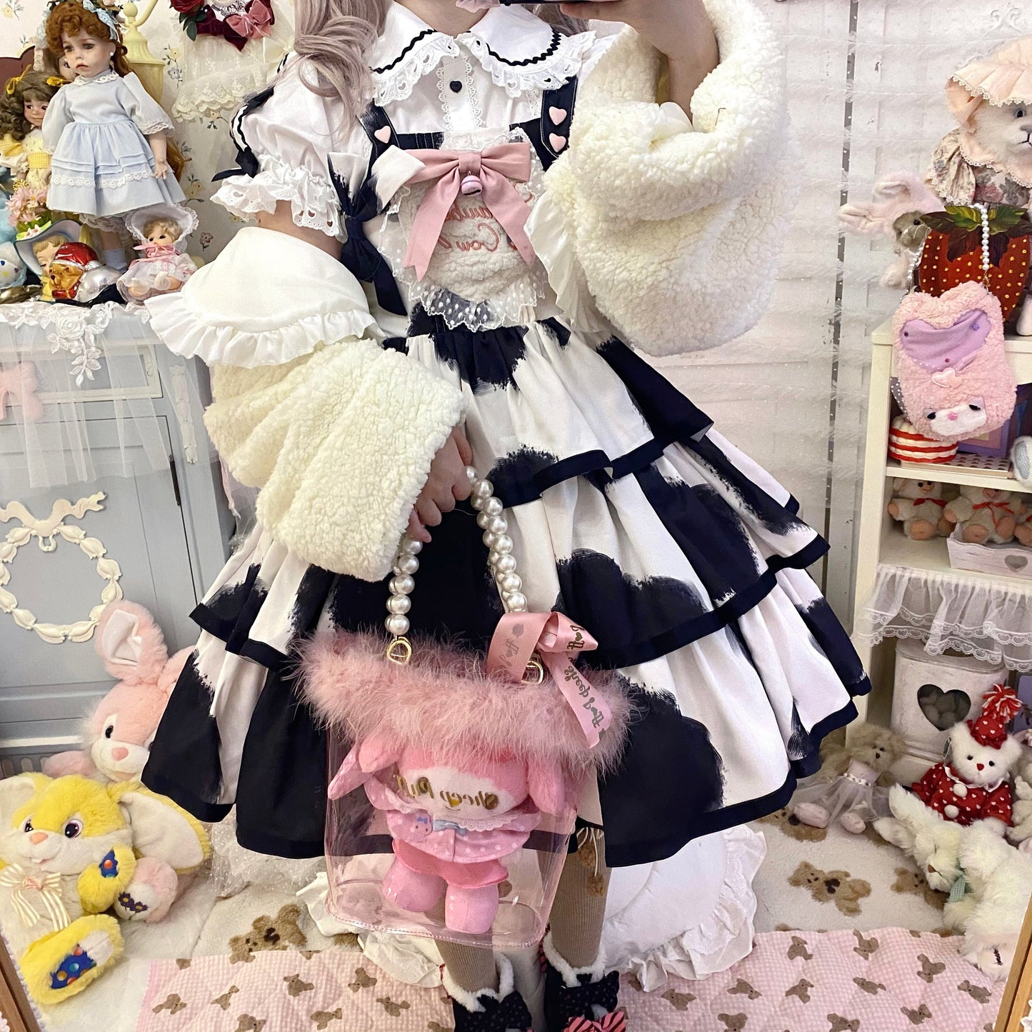 JSK Dress♥Pre-order 3 weeks♥ Strawberry Cow♥Sweet Lolita Dress