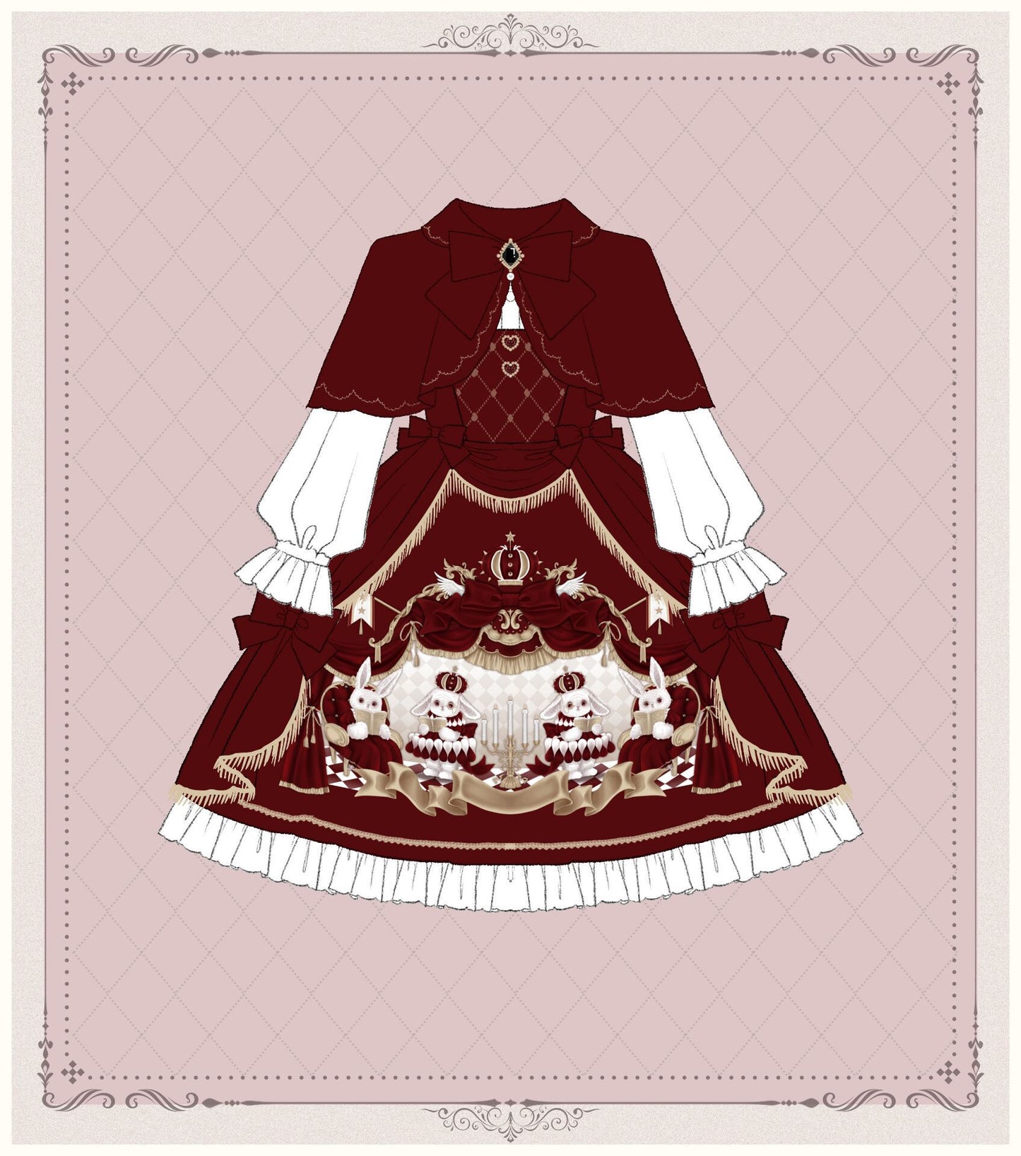 Cape♥ Ready to Ship♥Bunny Reading Club♥ Classic Lolita Cape