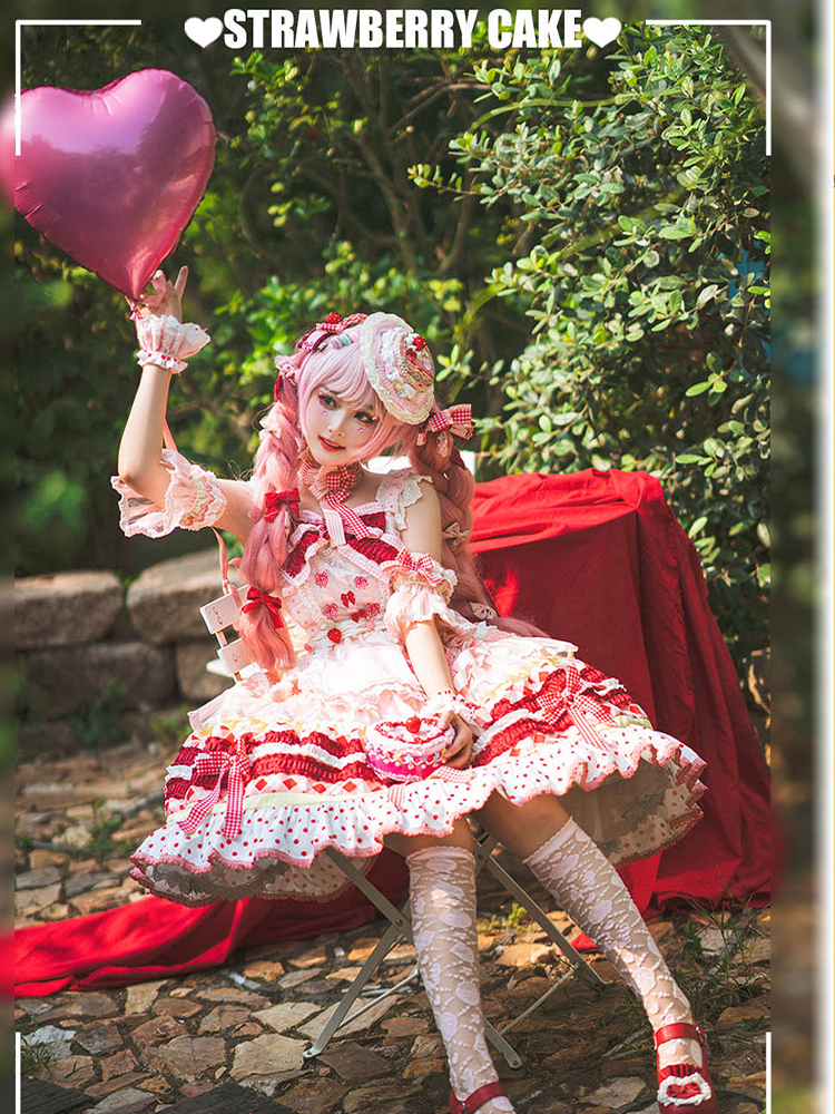 JSK Full Set ♥Pre-order♥Strawberry Cake ♥Sweet Lolita Dress