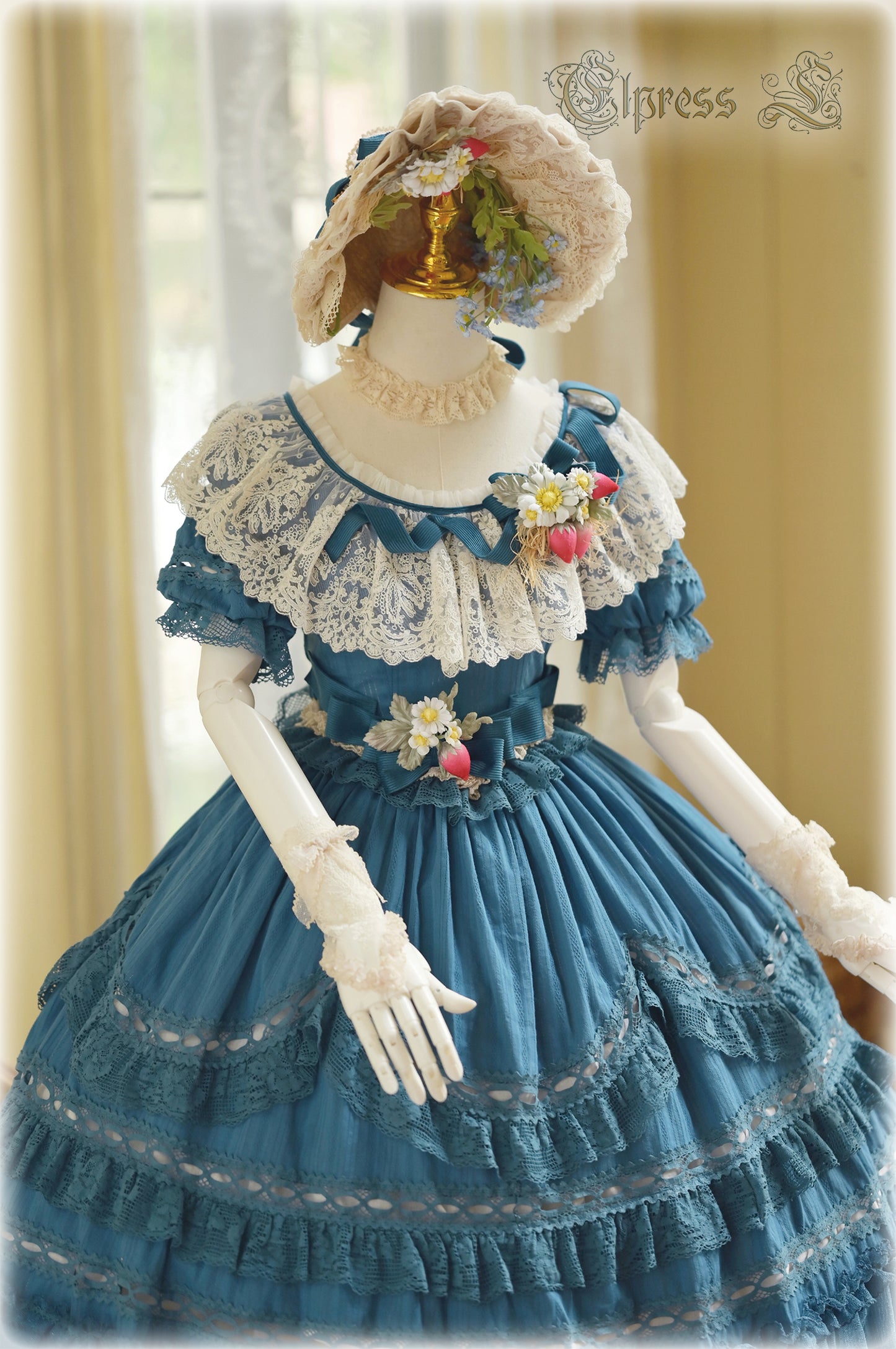 OP Dress Full Set♥Pre-order 3 months♥ Xingxiang Blue Color ♥Sweet Lolita Dress