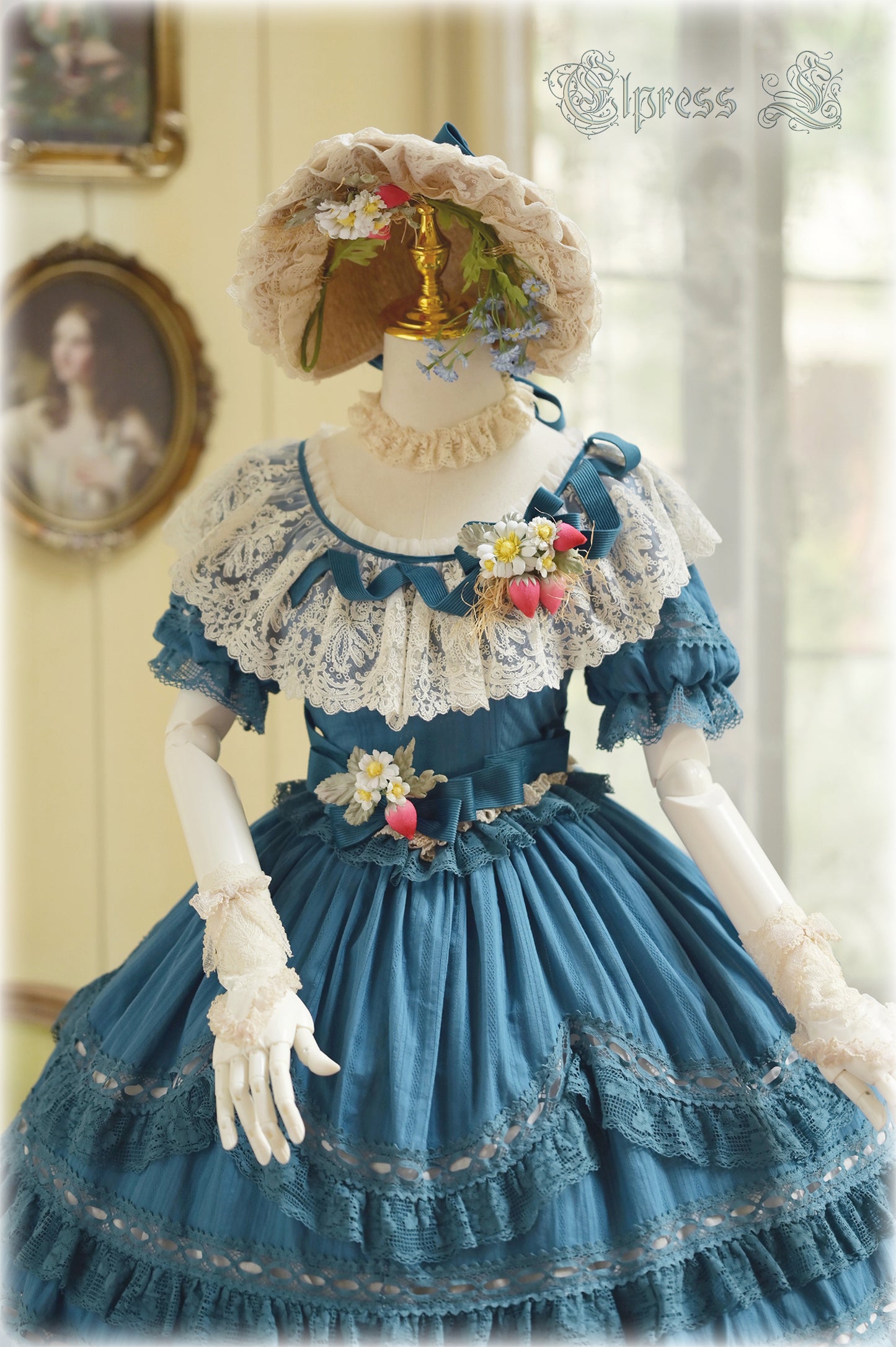 OP Dress Full Set♥Pre-order 3 months♥ Xingxiang Blue Color ♥Sweet Lolita Dress