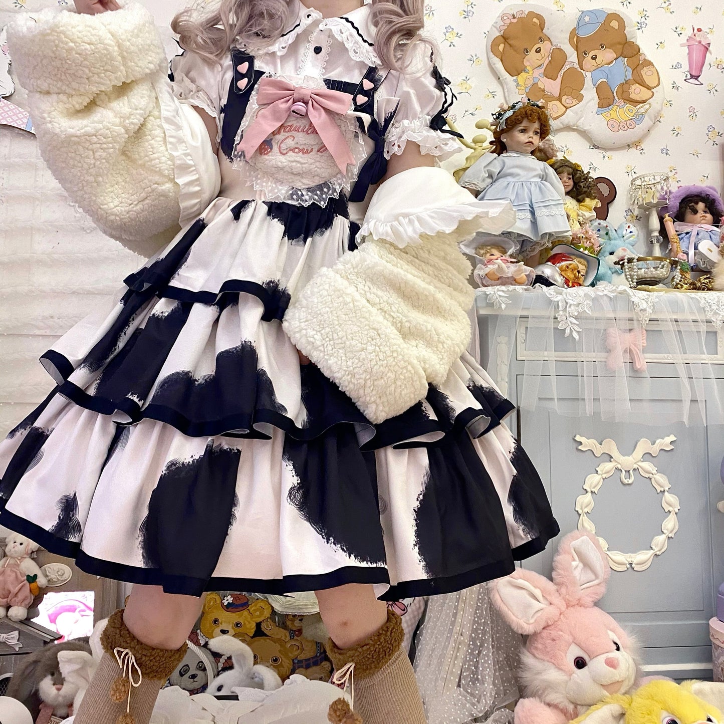 JSK Dress♥Pre-order 3 weeks♥ Strawberry Cow♥Sweet Lolita Dress
