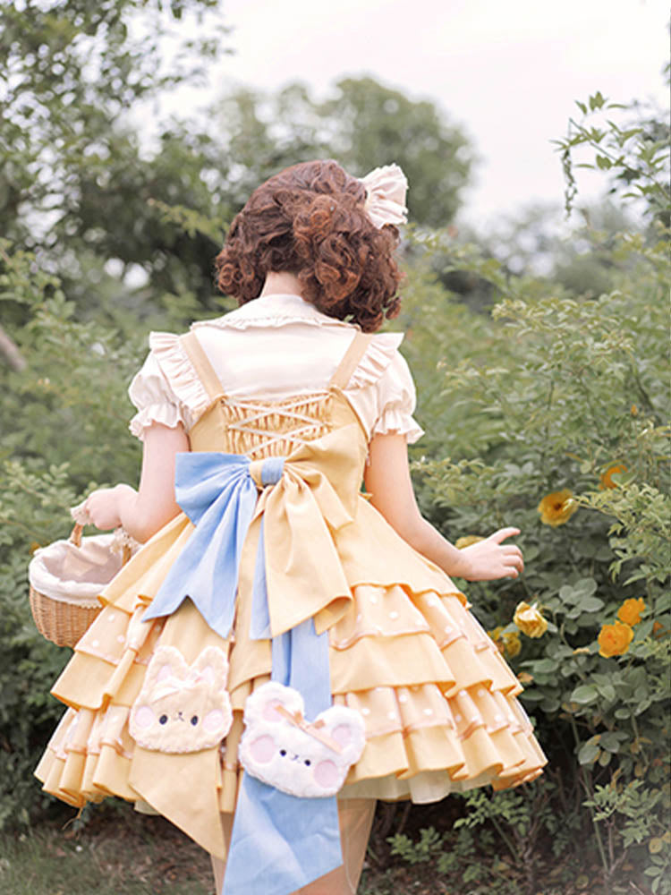 JSK Dress♥Ready to Ship♥ Cheese Bear ♥Sweet Lolita Dress