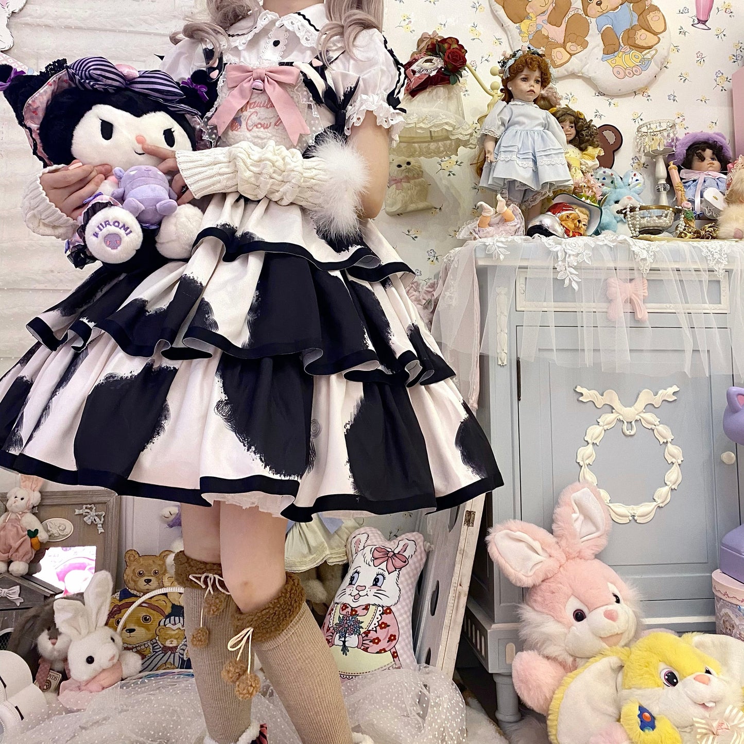 JSK Dress♥Pre-order 3 weeks♥ Strawberry Cow♥Sweet Lolita Dress